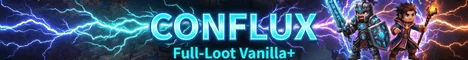 Conflux: Full-loot Vanilla+ Hytale Server Banner