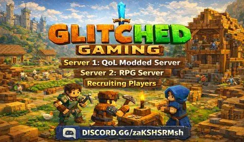 Glitched Gaming's Vanilla Hytale Hytale Server Banner